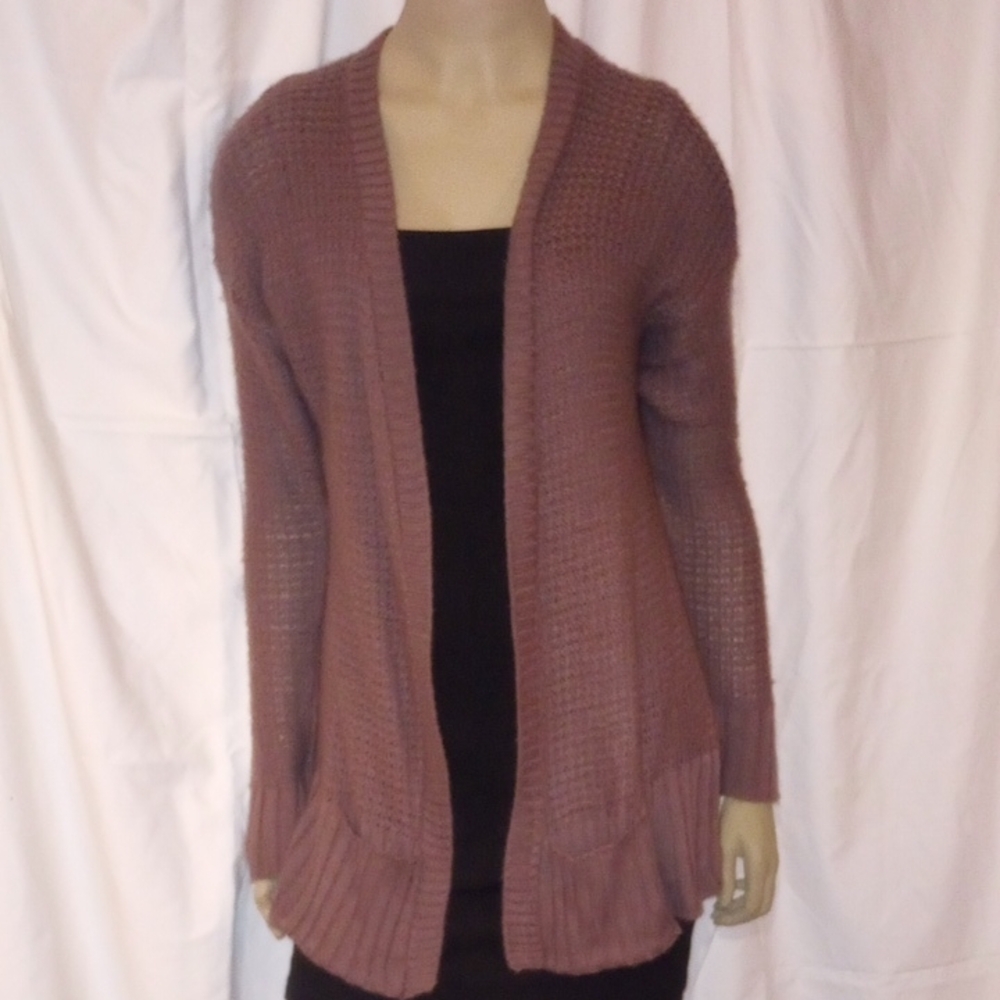 Women's Maurices Brown Open-Front Sweater